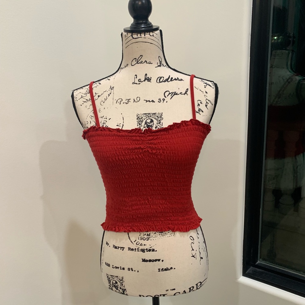 Brandy Melville red crop top